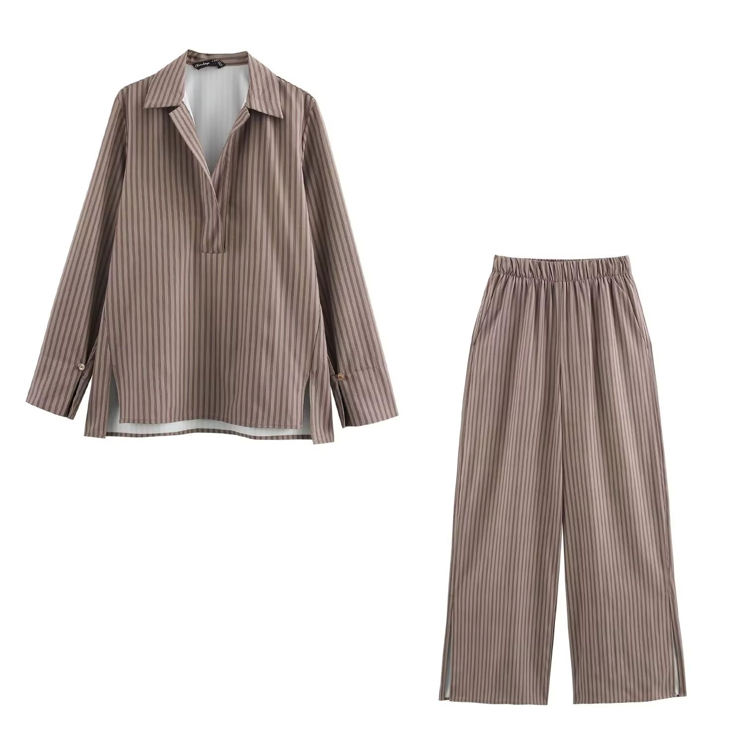 Vintage Fashion In 2025 - KONDALA Chic Spring Striped Women Pyjamas