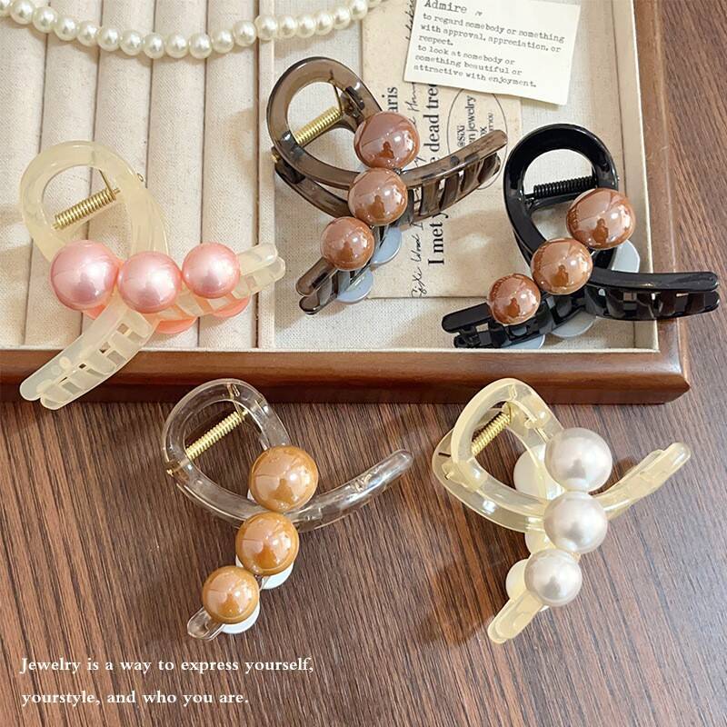 Korean Pearl Cross Hair Claws  - огляд і ціна Vintage Fashion Ai