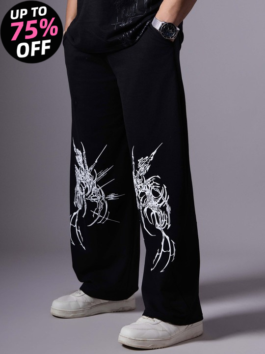 Men Printed Cotton Relaxed Fit - огляд і ціна Retro Track Pant