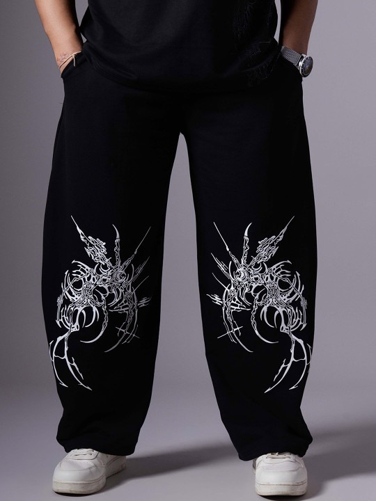 Men Printed Cotton Relaxed Fit - огляд і ціна Retro Track Pant