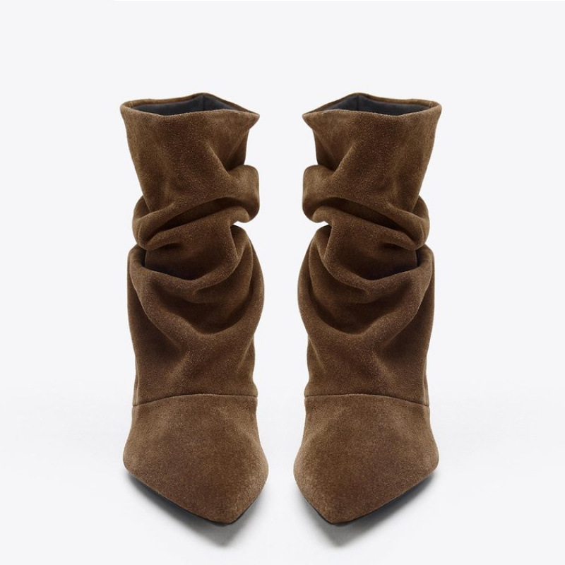 Women Pile Up Ankle Boots 2026 - огляд і ціна Vintage Zipper