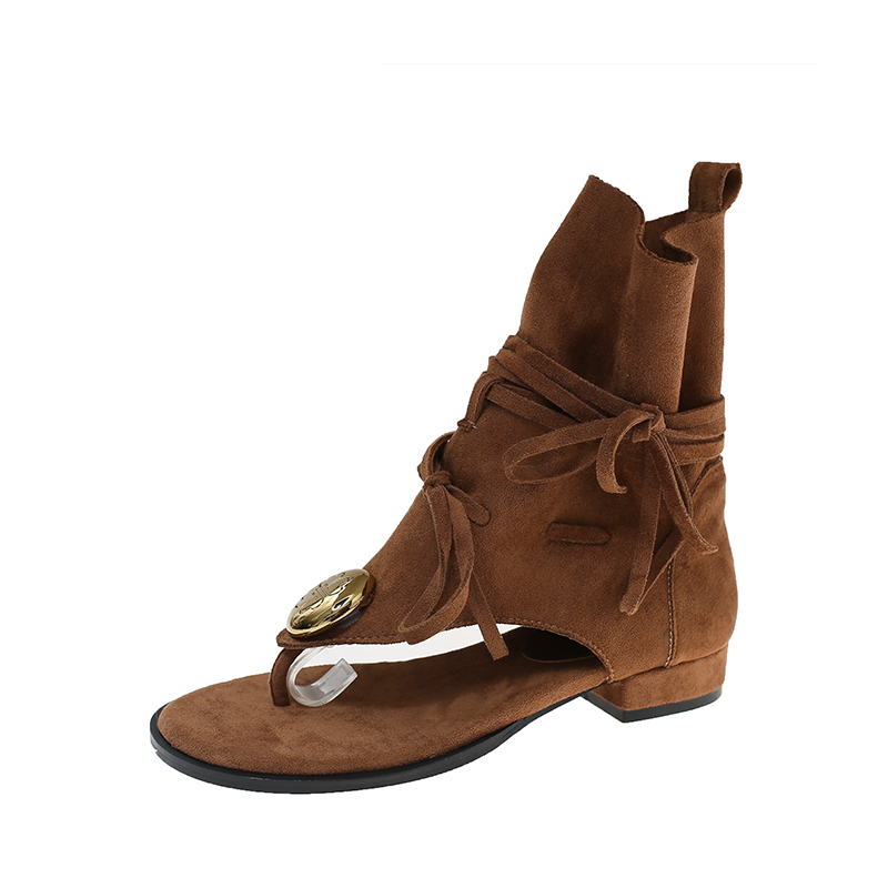 Thong Sandals Gold Metal Decor - огляд і ціна Vintage Fashion Ladies