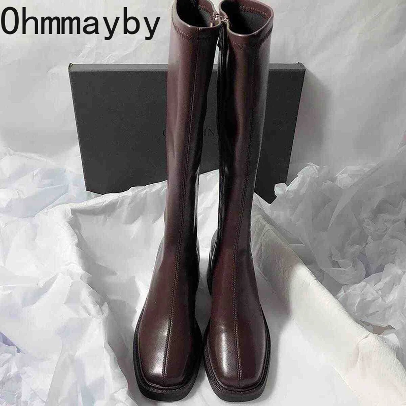 Vintage Thick Heel Women Knee  - огляд і ціна Vintage Style Women Fashion