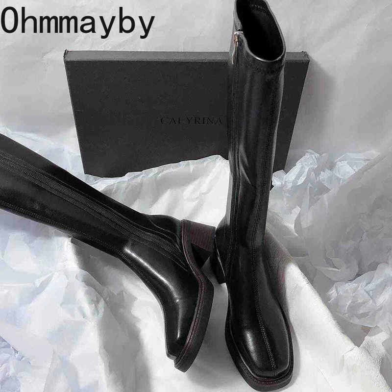 Vintage Thick Heel Women Knee  - огляд і ціна Vintage Style Women Fashion