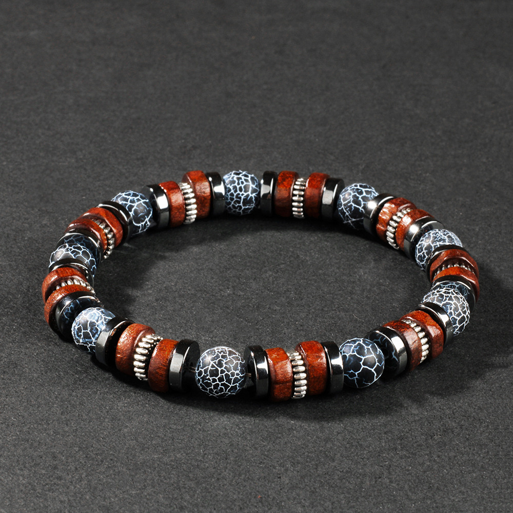Weathered agate bracelet men n - огляд і ціна Vintage Fashion Outfits Men