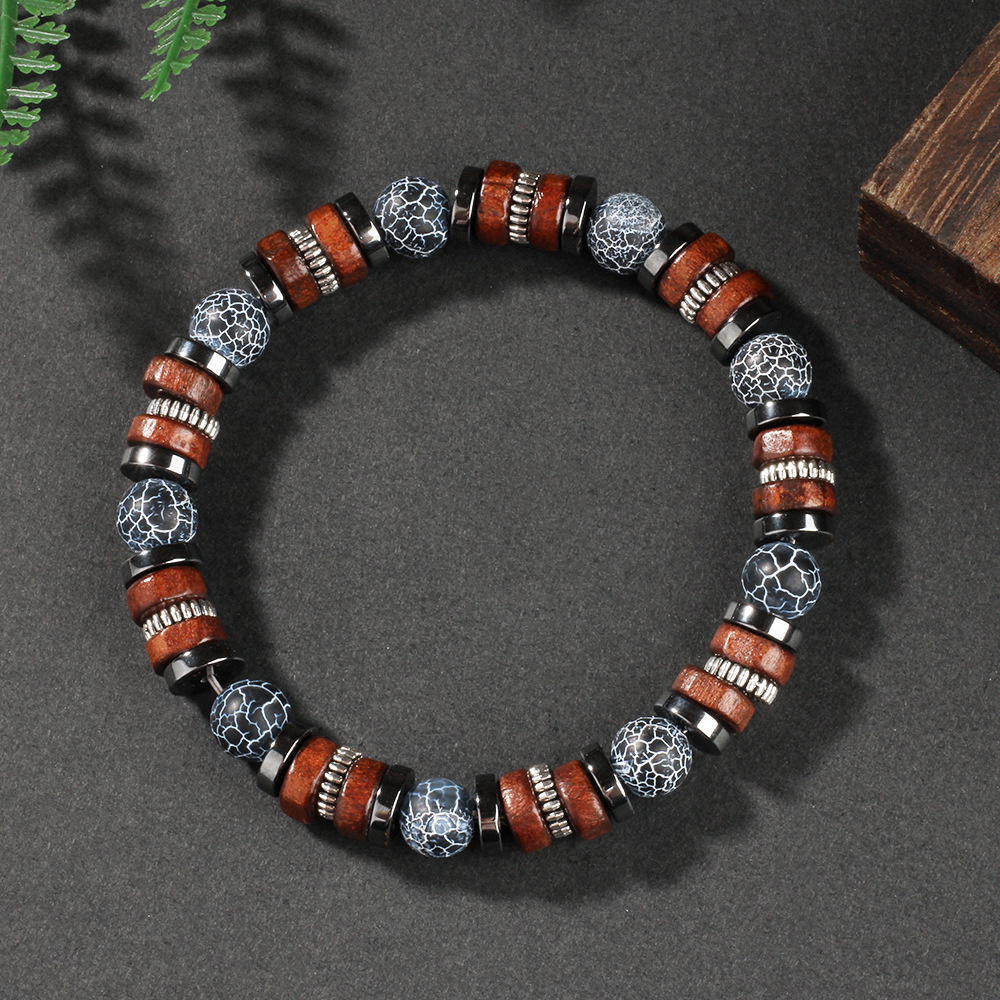 Weathered agate bracelet men n - огляд і ціна Vintage Fashion Outfits Men