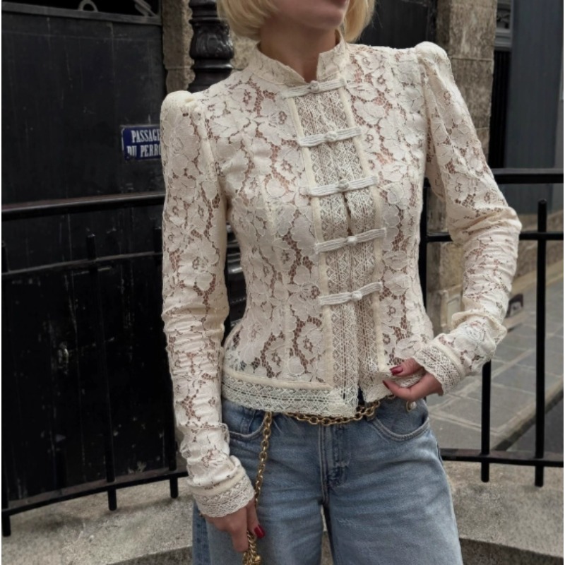 Summer Lace Printed Shirts Top - огляд і ціна Vintage Fashion Club