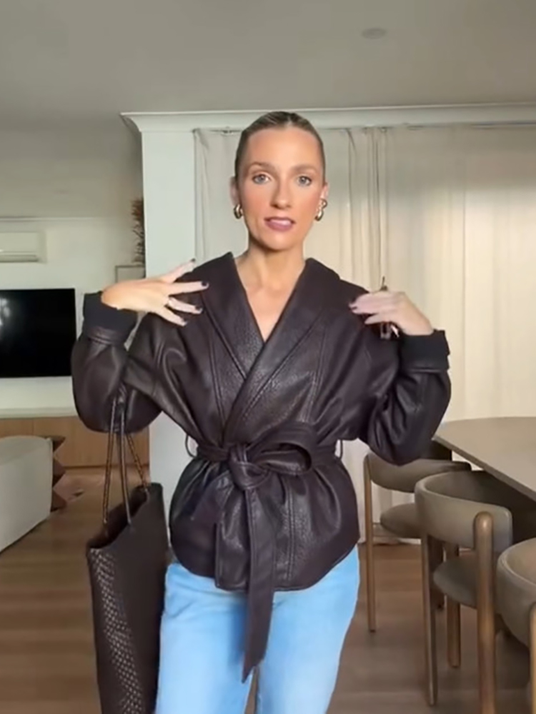 Minimal Vintage Jacket Faux Le - огляд і ціна Vintage Fashion Club