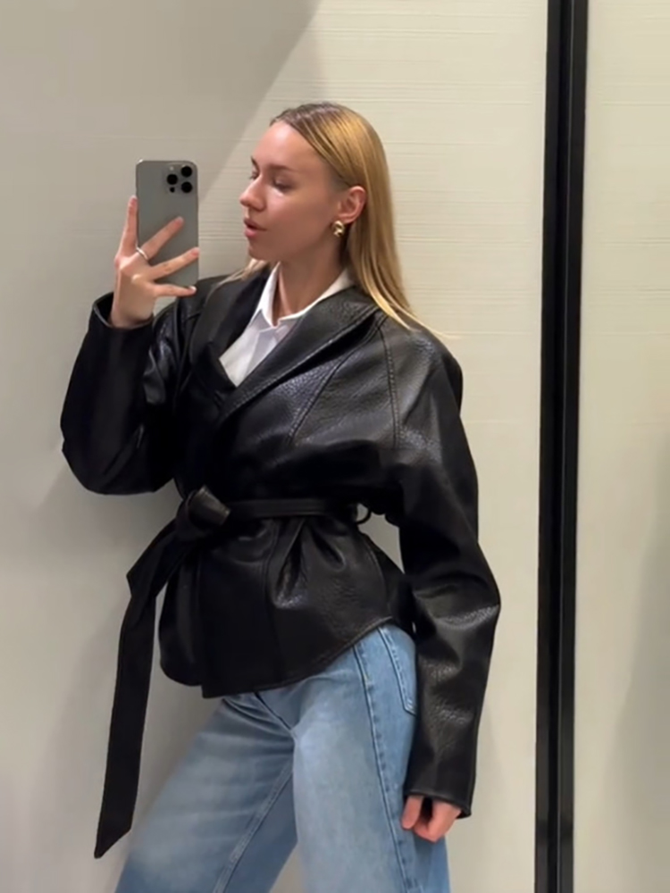 Minimal Vintage Jacket Faux Le - огляд і ціна Vintage Fashion Club