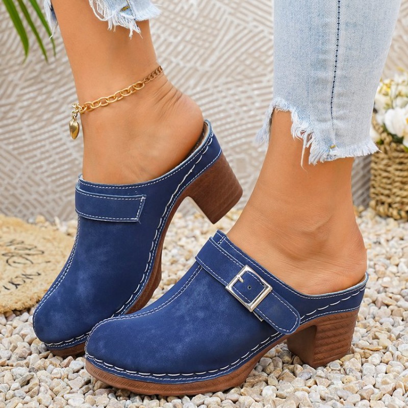 Women's Slip-On Mules Block He - огляд і ціна Vintage Fashion Ladies