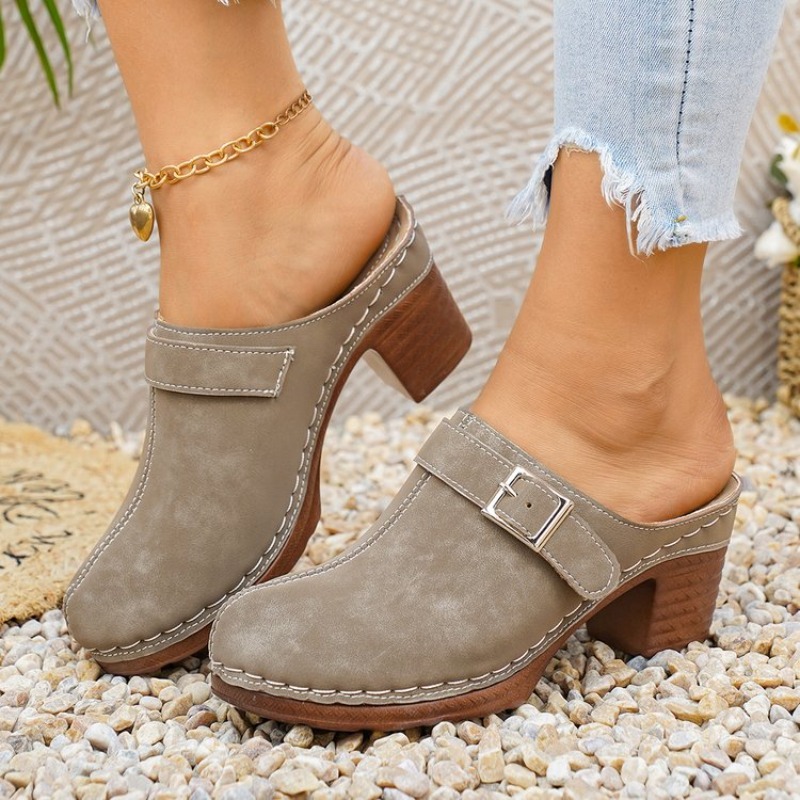 Women's Slip-On Mules Block He - огляд і ціна Vintage Fashion Ladies