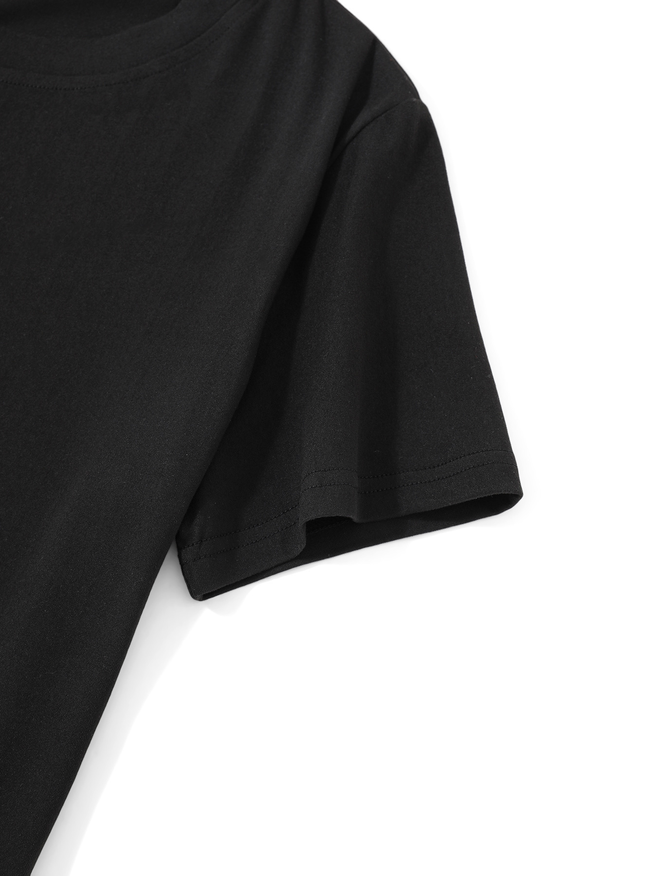Women Black Crew Neck Short Sl - огляд і ціна Vintage Fashion Club