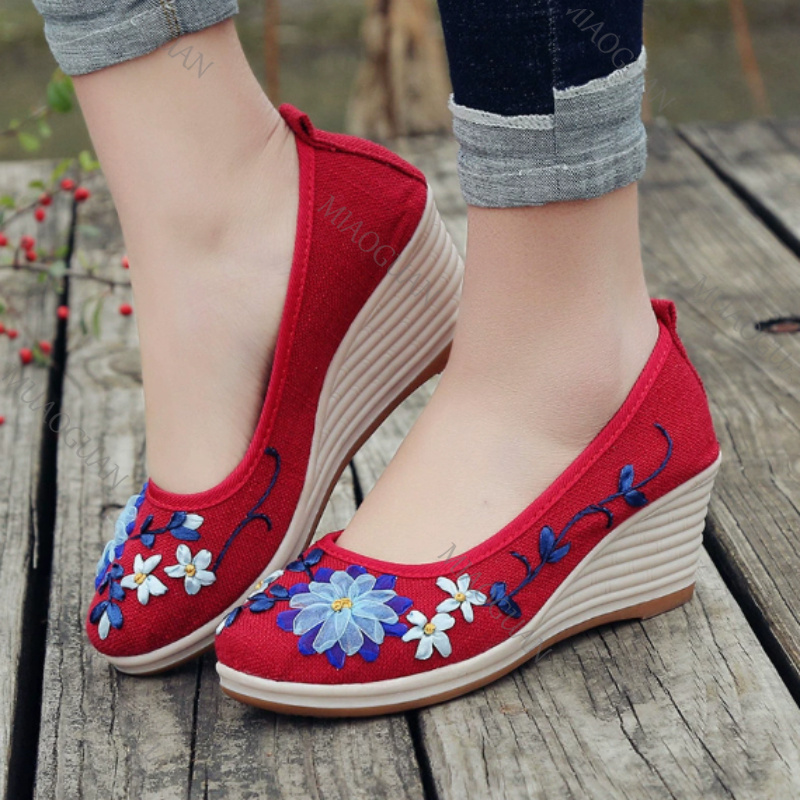 Embroidered Women Comfort Wedg - огляд і ціна Vintage Fashion Ladies