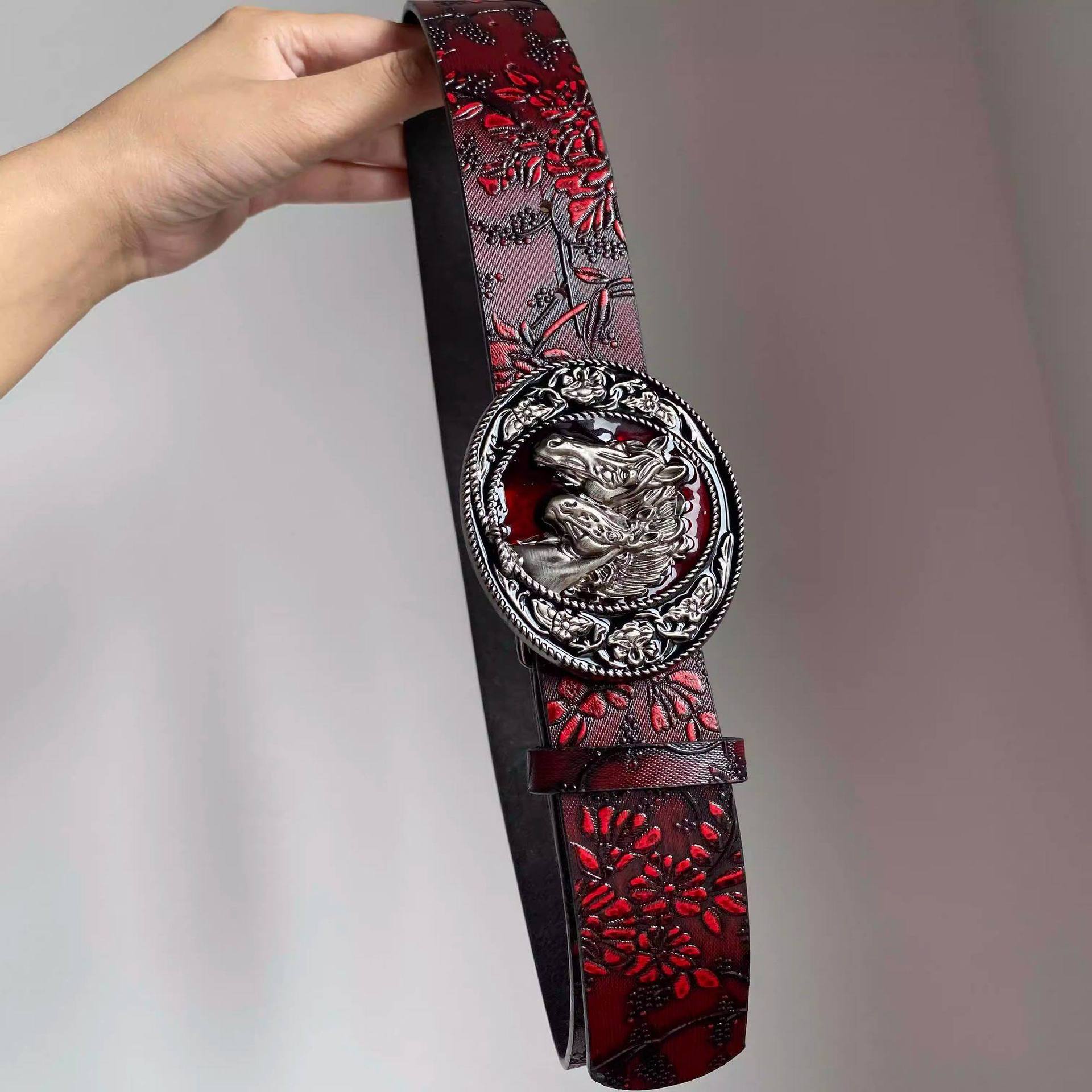 Vintage Red Floral Waist Belt  - огляд і ціна Vintage Fashion Outfits Men