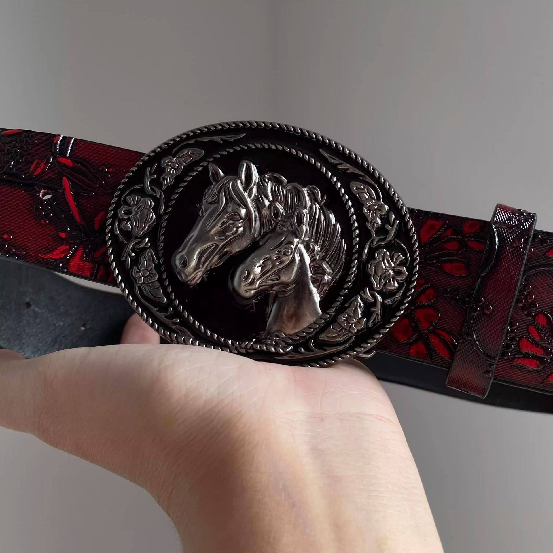 Vintage Red Floral Waist Belt  - огляд і ціна Vintage Fashion Outfits Men