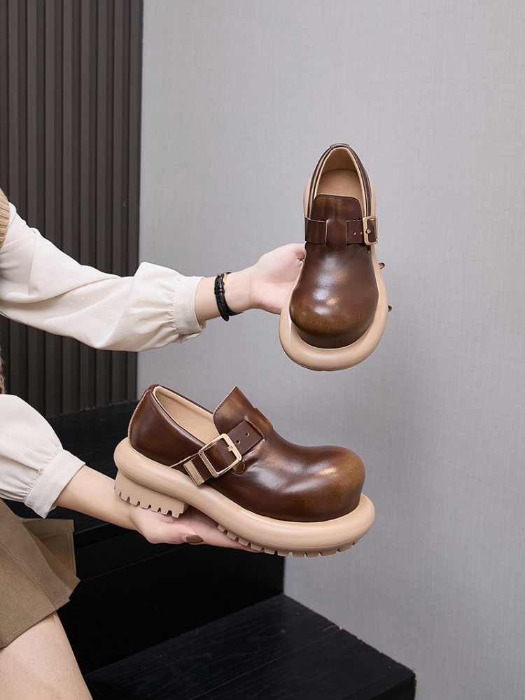 British Style Vintage Cowhide  - огляд і ціна Vintage Style Women Fashion