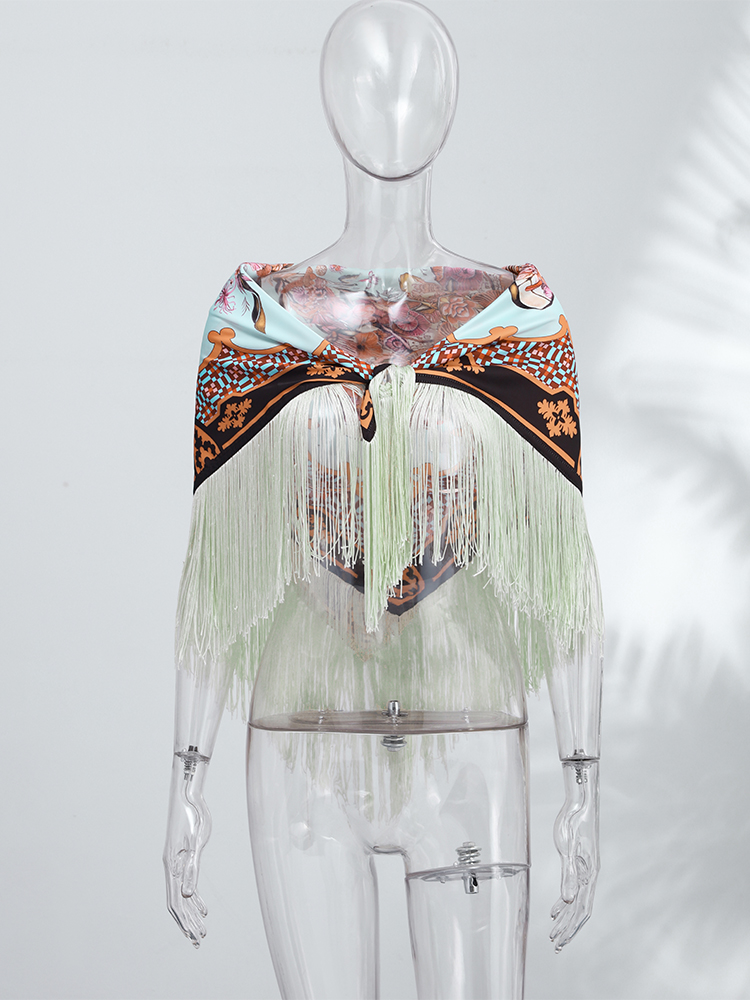 Vintage Printed Tassel Square  - огляд і ціна Vintage Fashion Ai