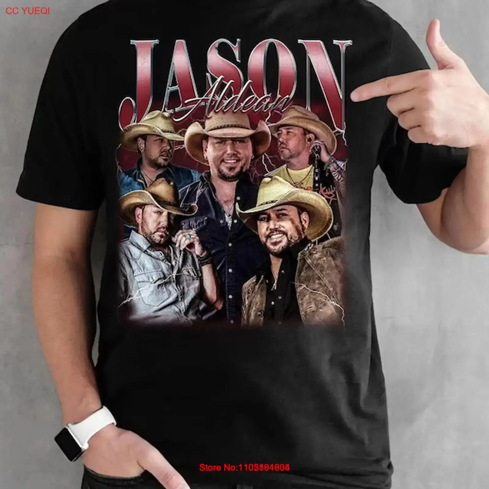Jason Aldean VTG collage black - огляд і ціна Vintage Fashion Collage