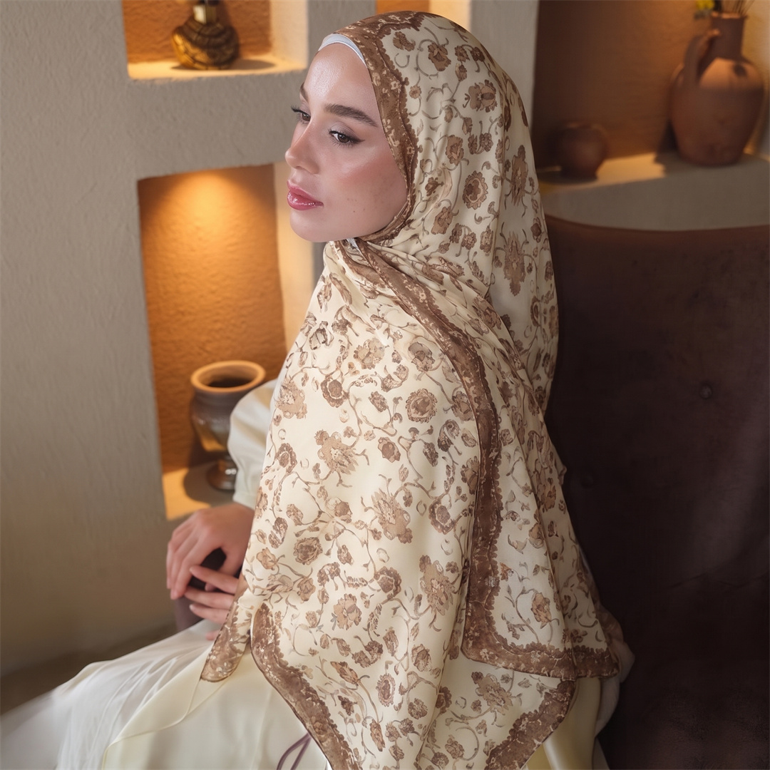 Vintage Floral Print Hijab Sof - огляд і ціна Vintage Fashion Ladies